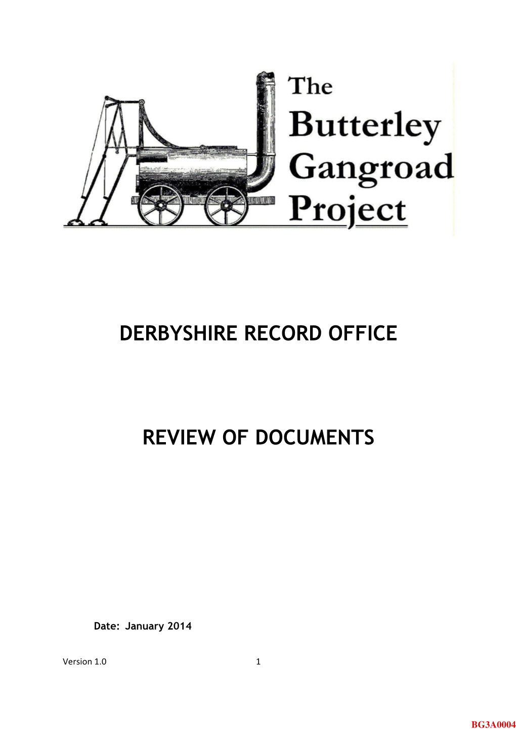 Derbyshire Record Office Review of Documents