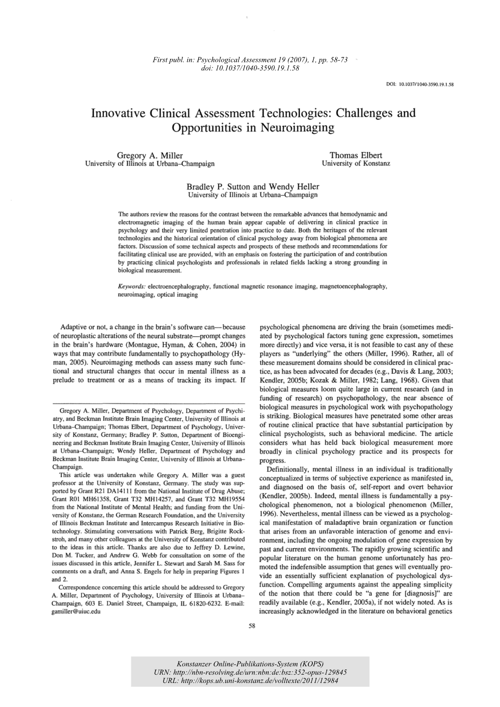 Challenges and Opportunities in Neuroimaging