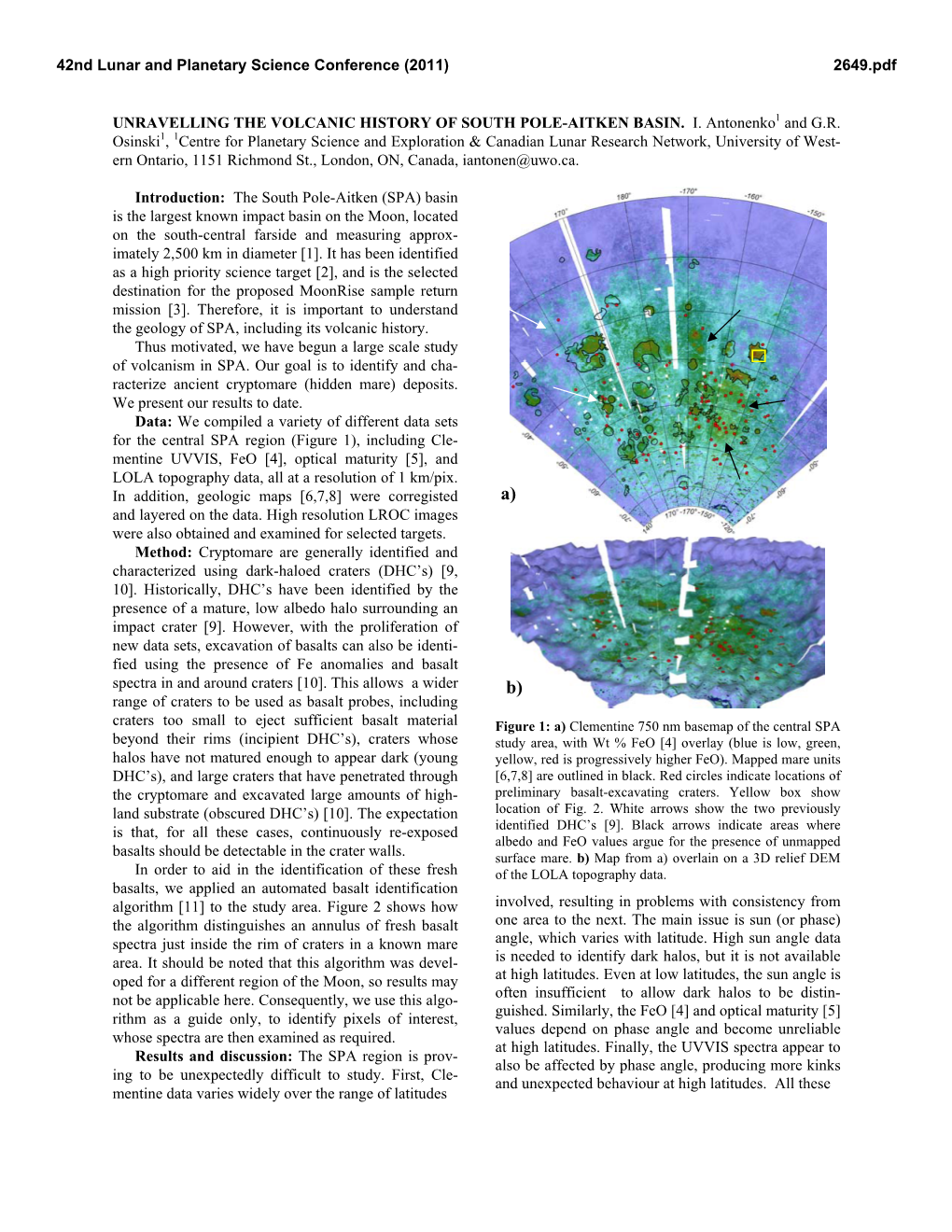 Unravelling the Volcanic History of South Pole-Aitken Basin