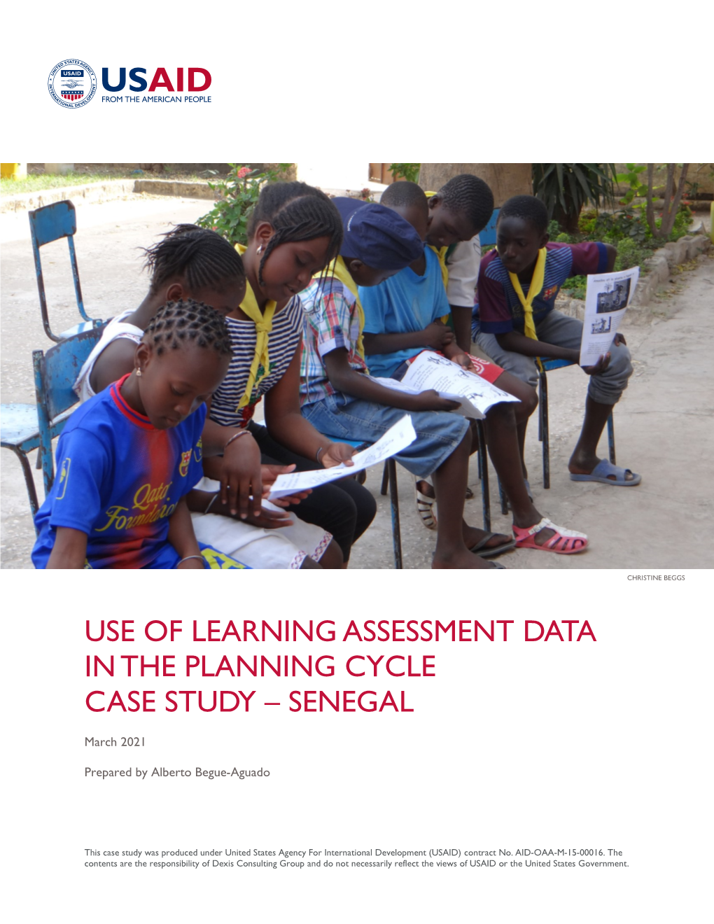 Use of Learning Assessment Data in the Planning Cycle: Case Study Senegal