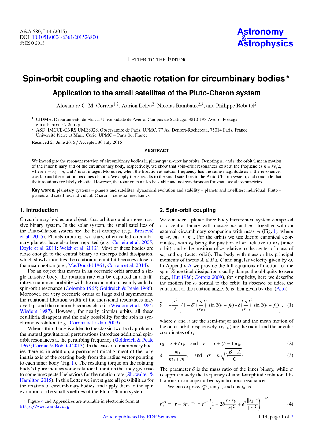 Spin-Orbit Coupling and Chaotic Rotation for Circumbinary Bodies⋆