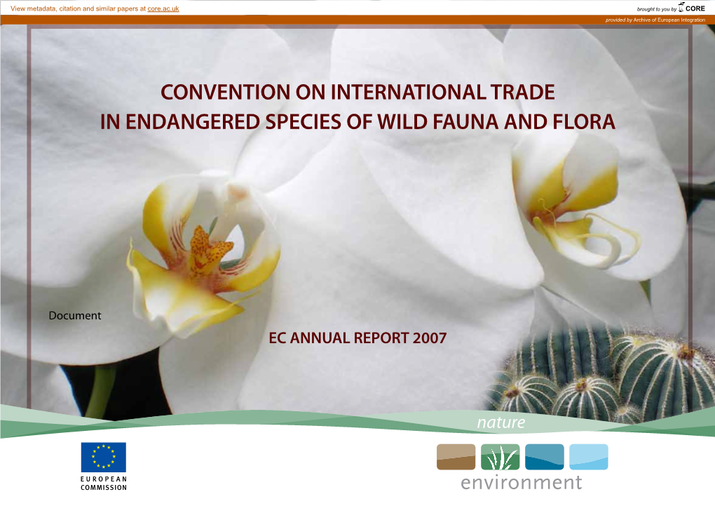 Presentation of the Ec 1997 Annual Report to Cites