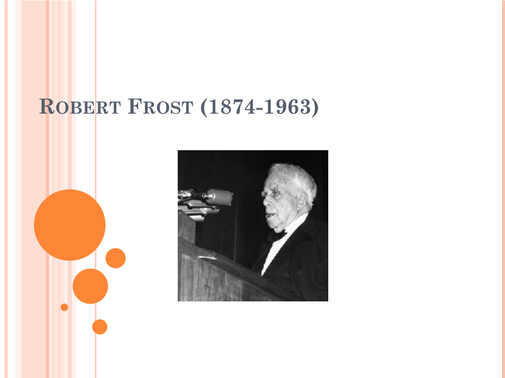 Joseph Varghse Robert Frost