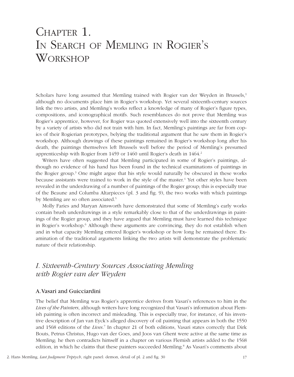 Chapter 1. in Search of Memling in Rogier's Workshop