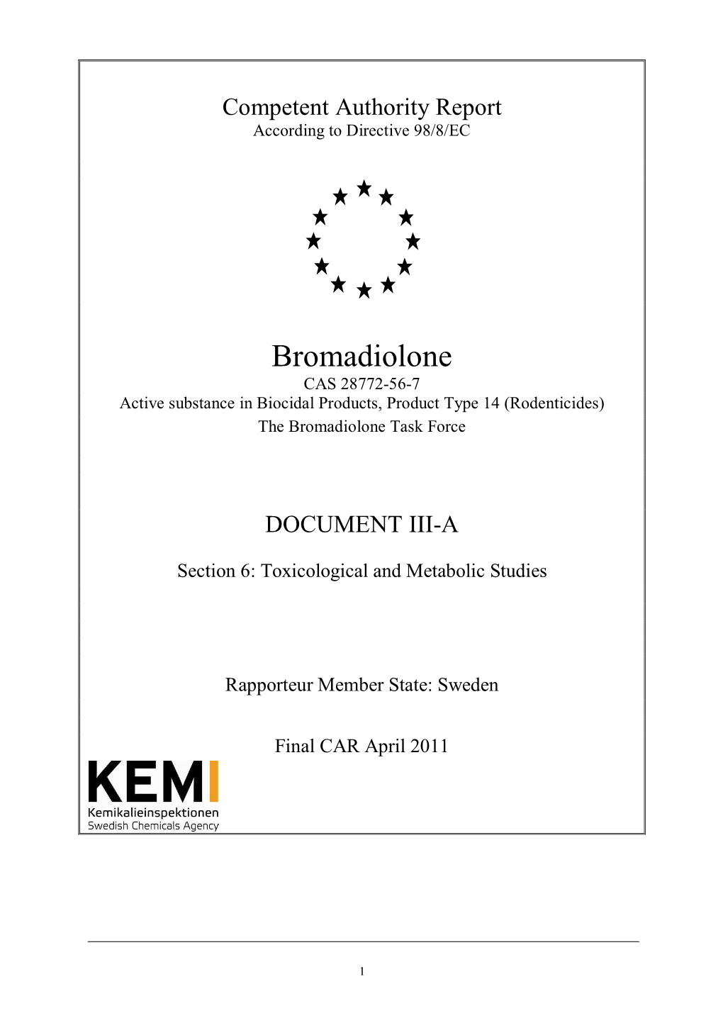 Bromadiolone TF Doc III-A Section 6 Final