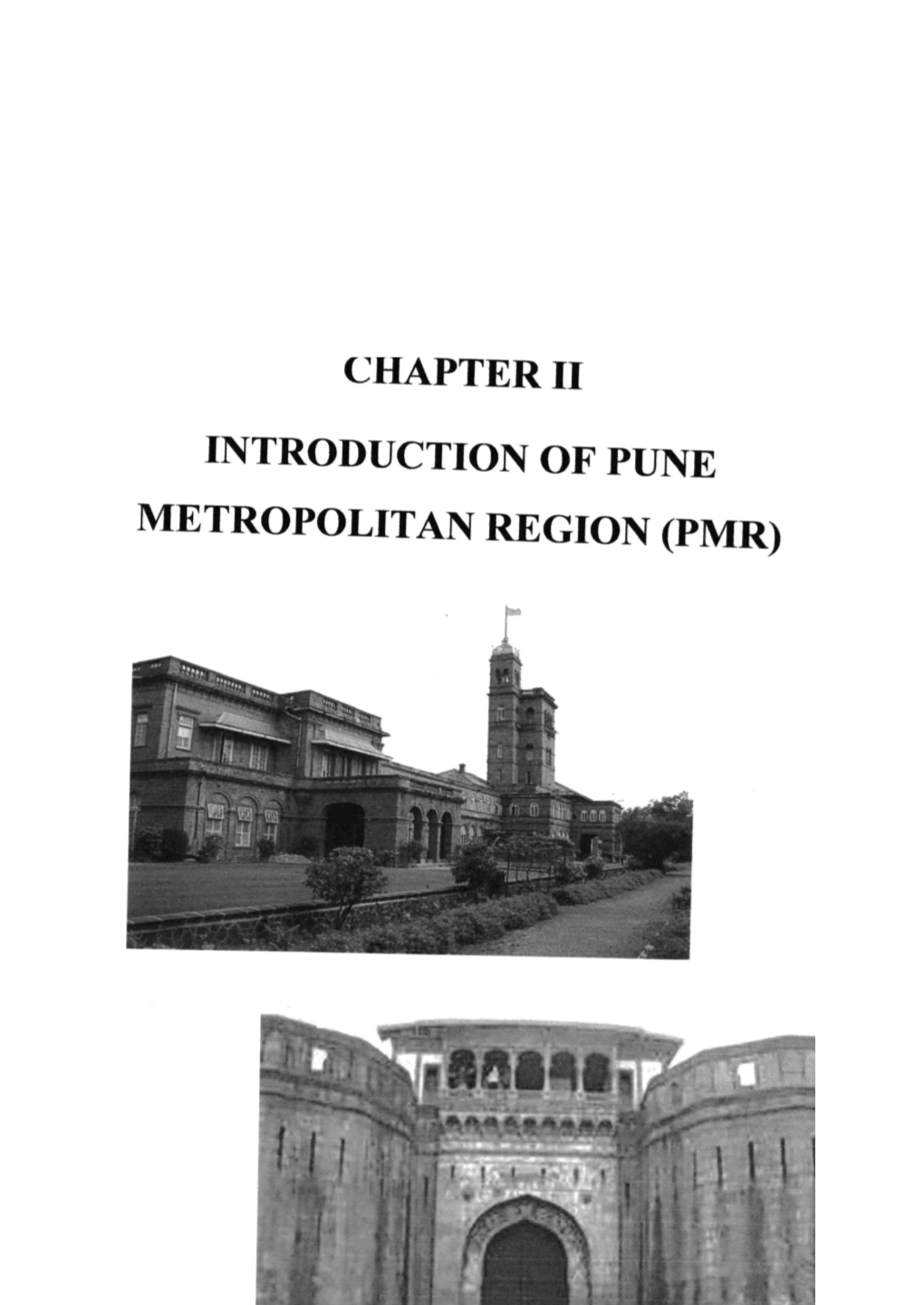 Chapter Ii Introduction of Pune Metropolitan Region (Pmr) Chapter Ii