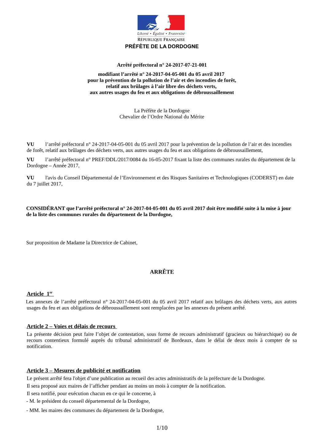 Emploi Du Feux Dans La Dordogne