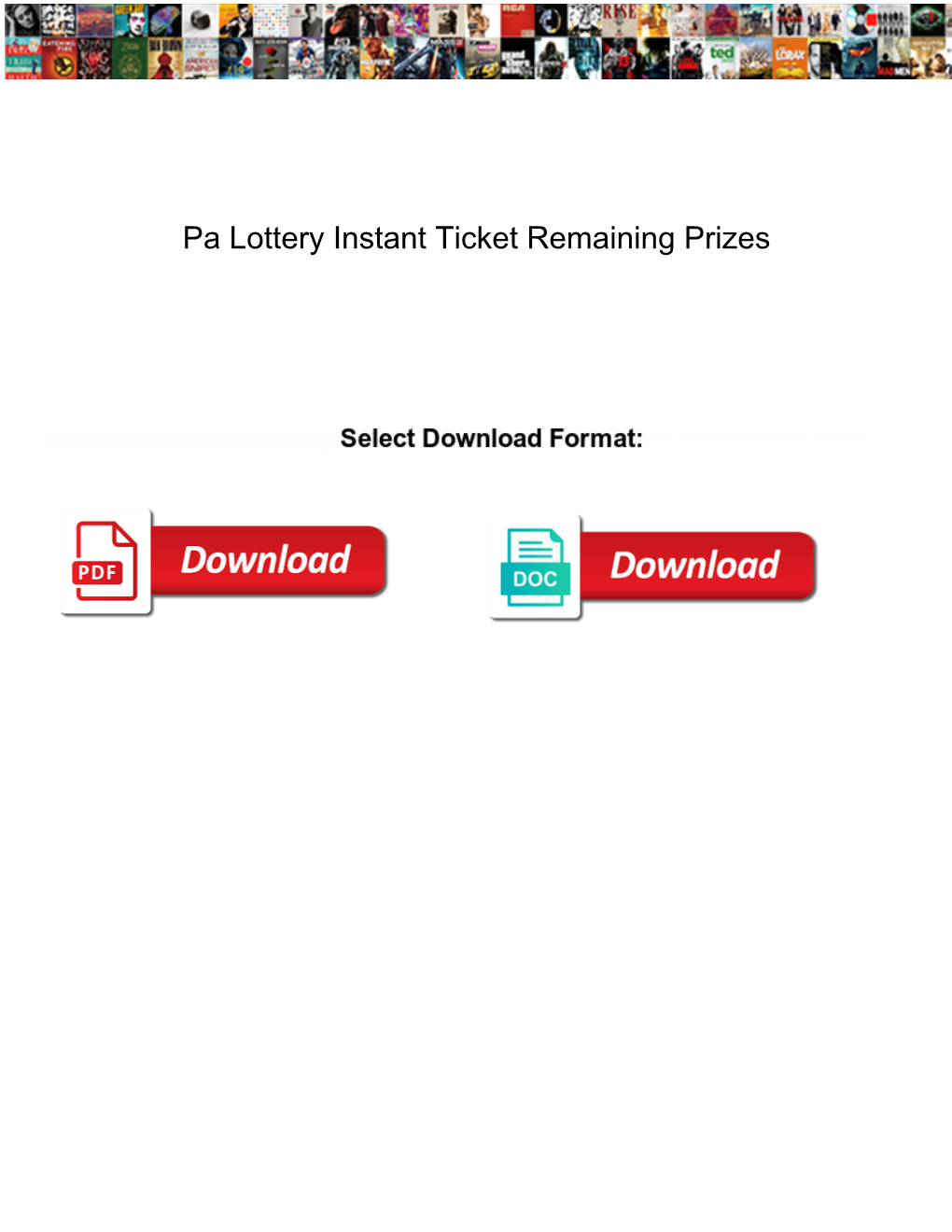 Pa Lottery Instant Ticket Remaining Prizes