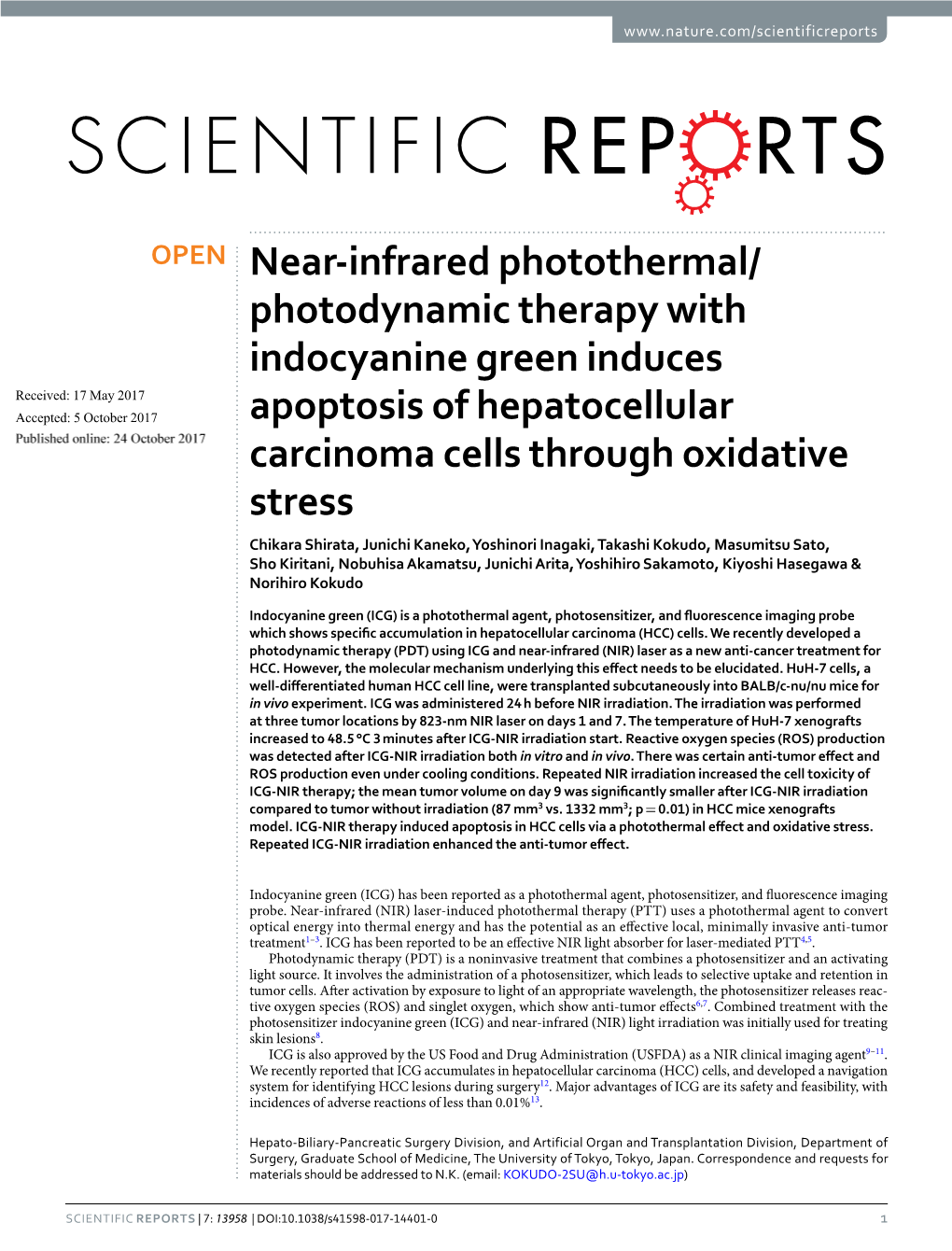 Near-Infrared Photothermal