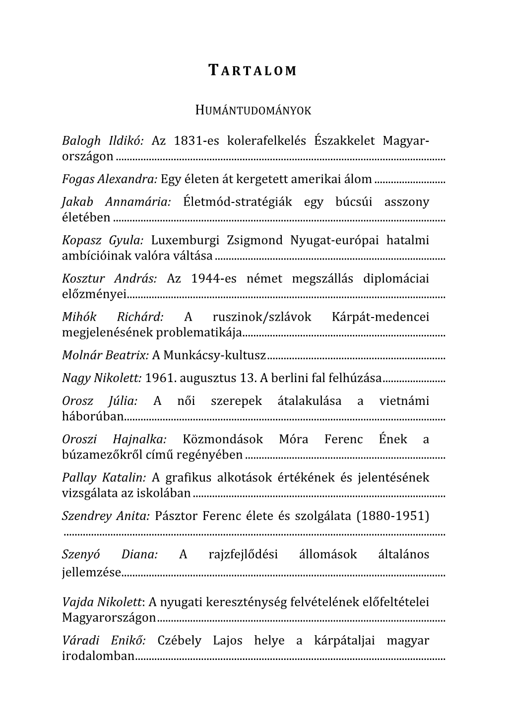 Az 1831-Es Kolerafelkelés Északkelet Magyar- Országon