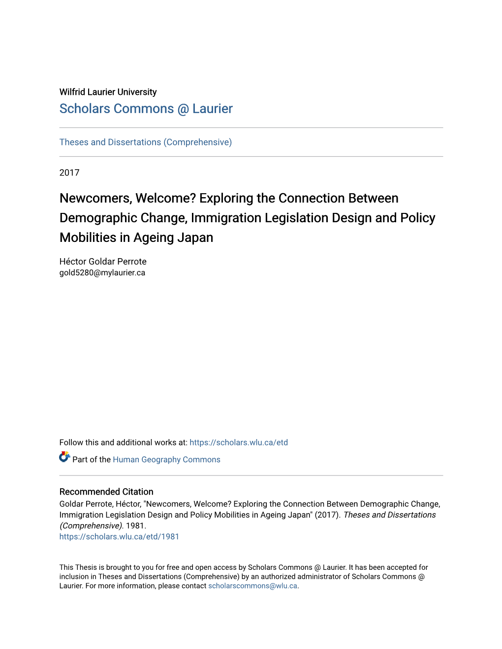 Exploring the Connection Between Demographic Change, Immigration Legislation Design and Policy Mobilities in Ageing Japan