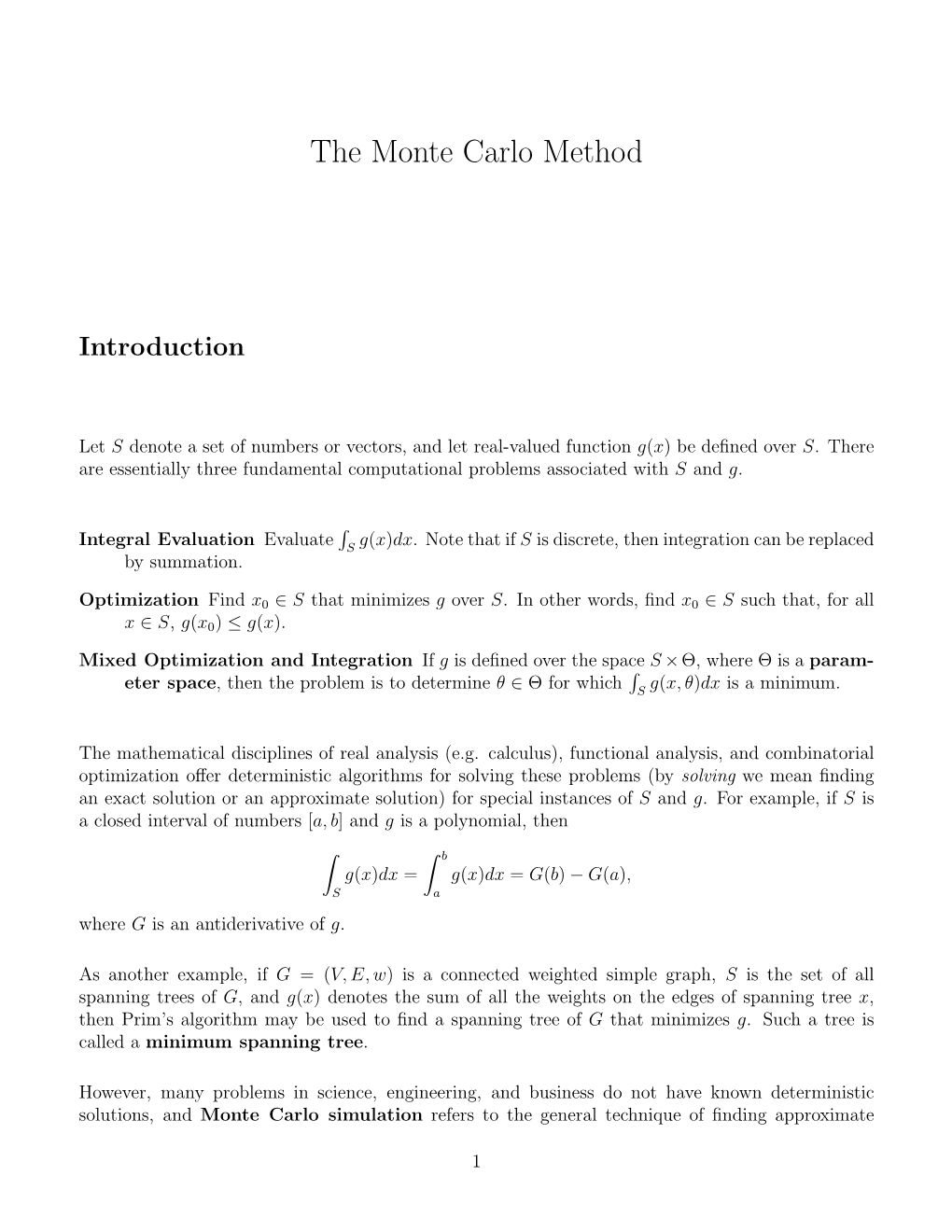 The Monte Carlo Method