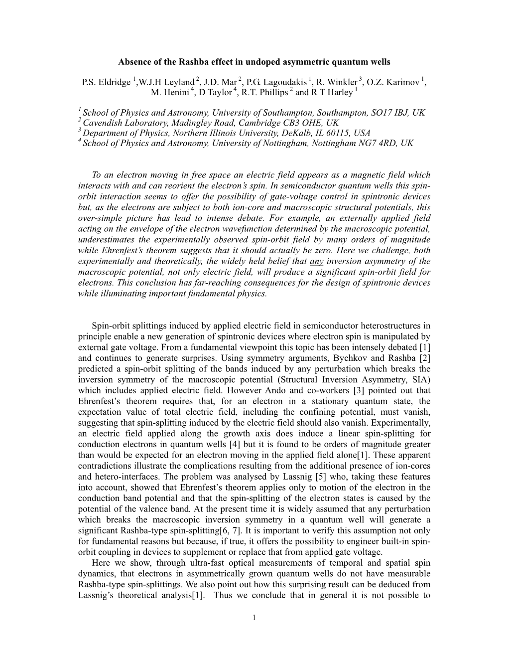 Absence of the Rashba Effect in Undoped Asymmetric Quantum Wells