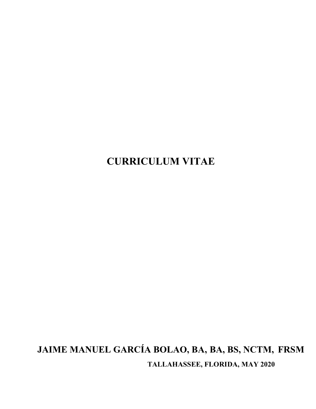 Curriculum Vitae