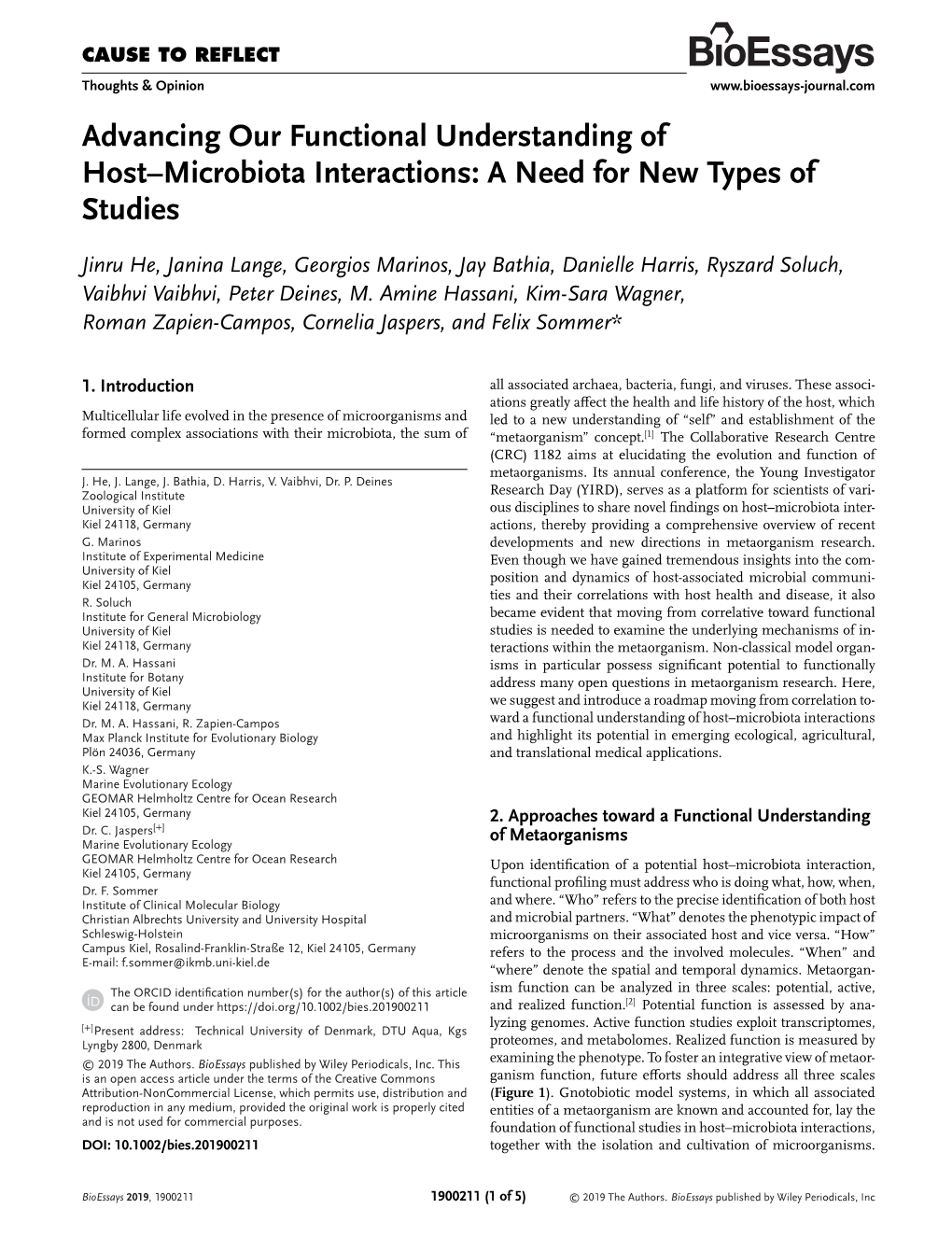 Microbiota Interactions: a Need for New Types of Studies