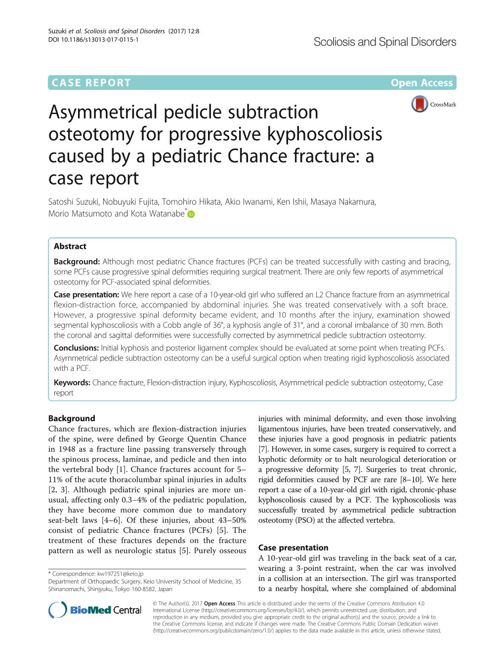 Asymmetrical Pedicle Subtraction Osteotomy for Progressive