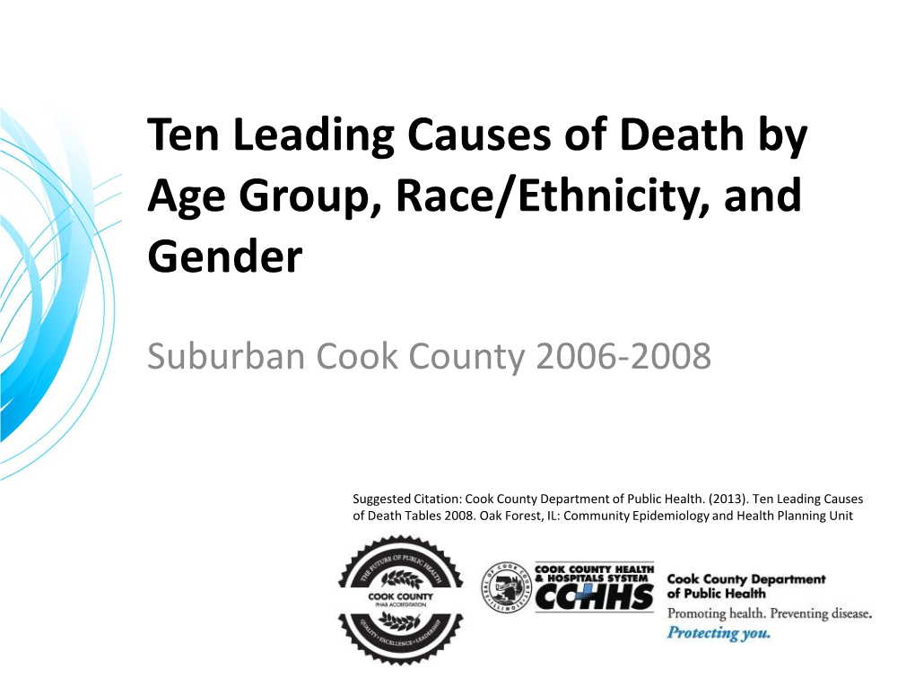 Ten Leading Causes of Death by Age Group,Race/Ethnicity, and Gender