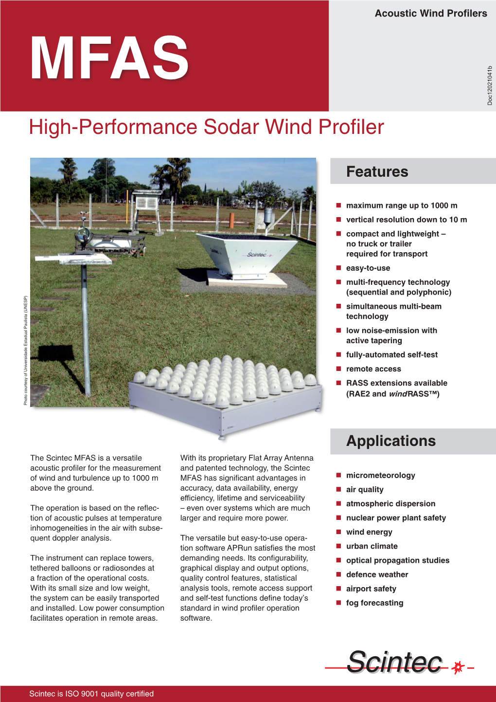 High-Performance Sodar Wind Profiler