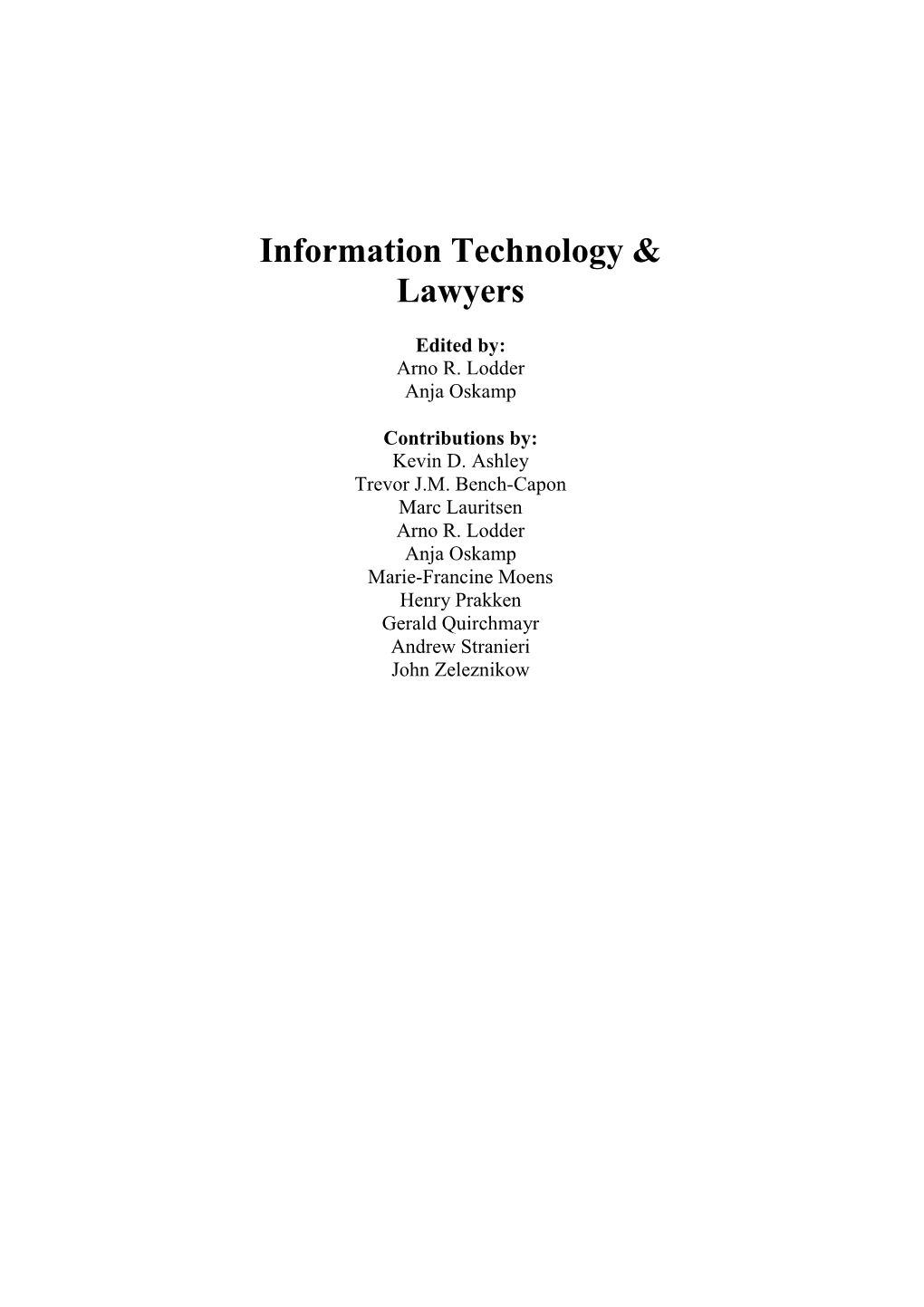 Information Technology & Lawyers