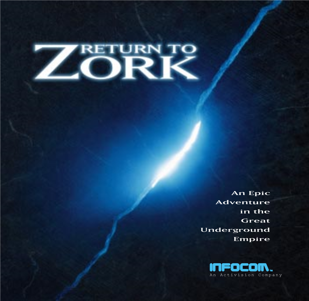 Zork • Manual Cover C M Y K August 1993