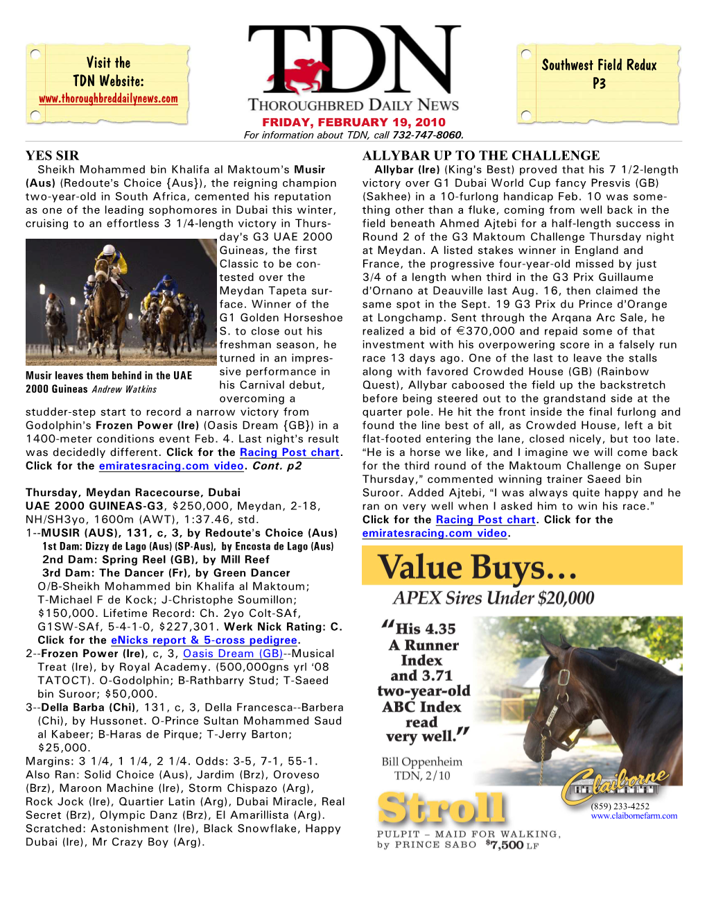 Visit the TDN Website