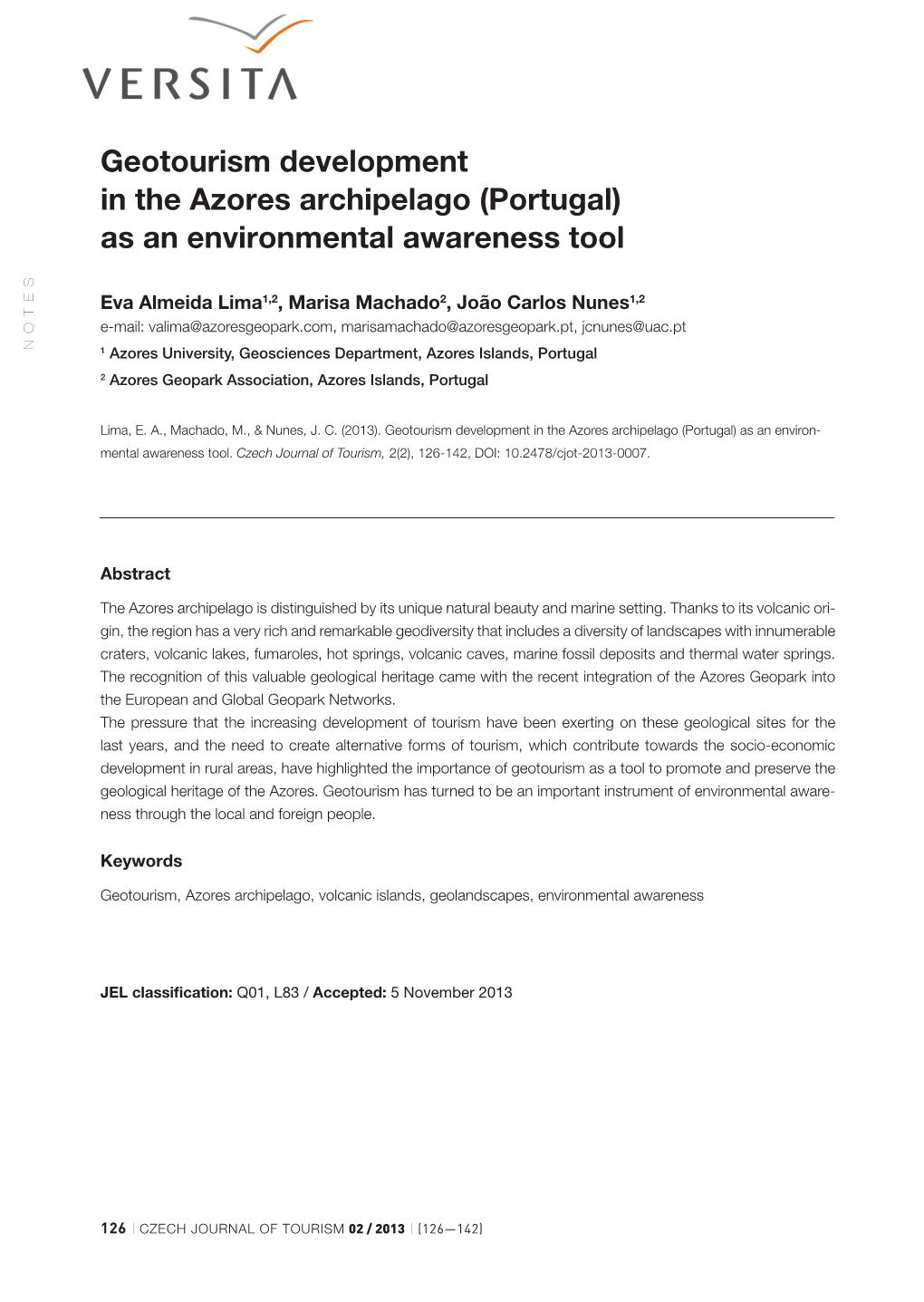 Portugal) As an Environmental Awareness Tool