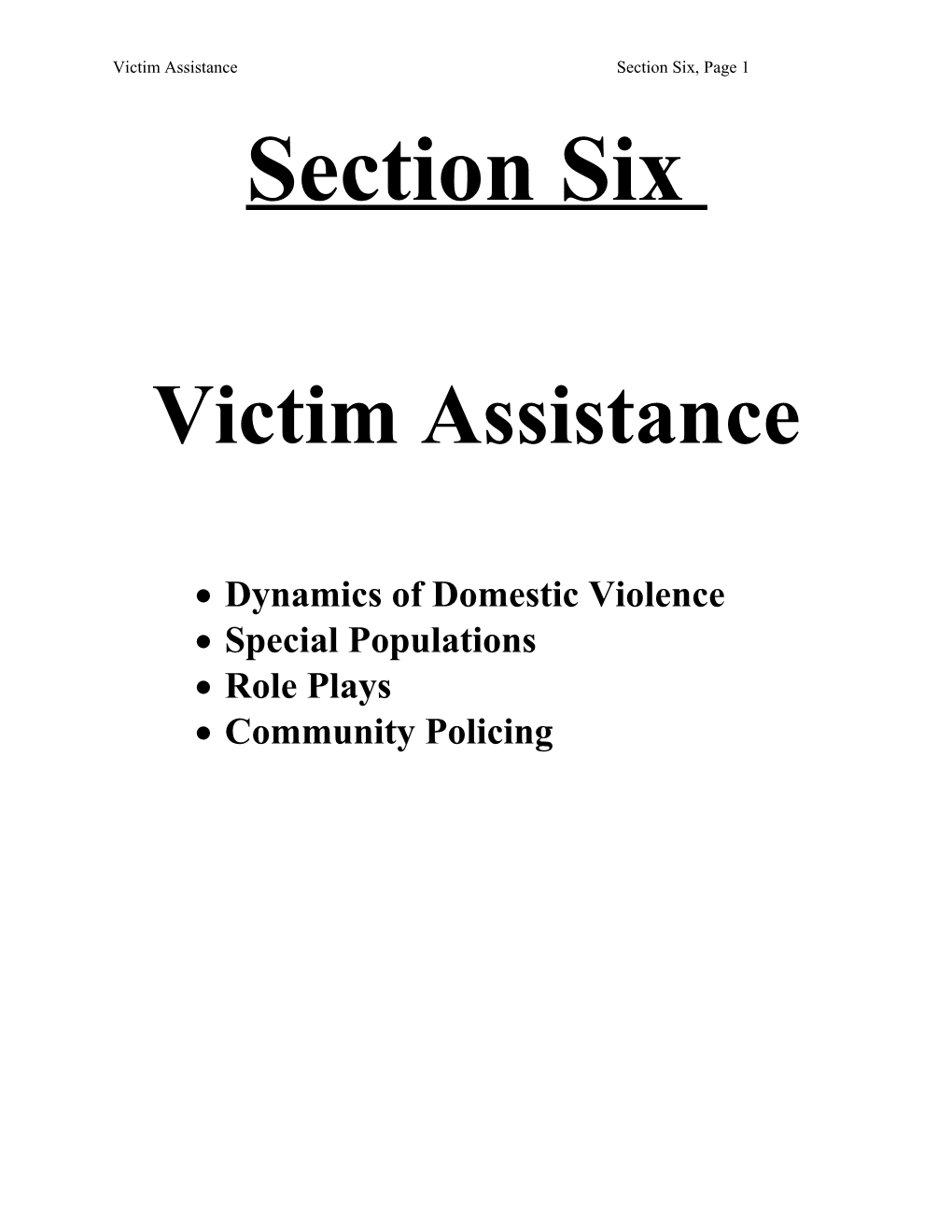 Domestic Violence Interdiction