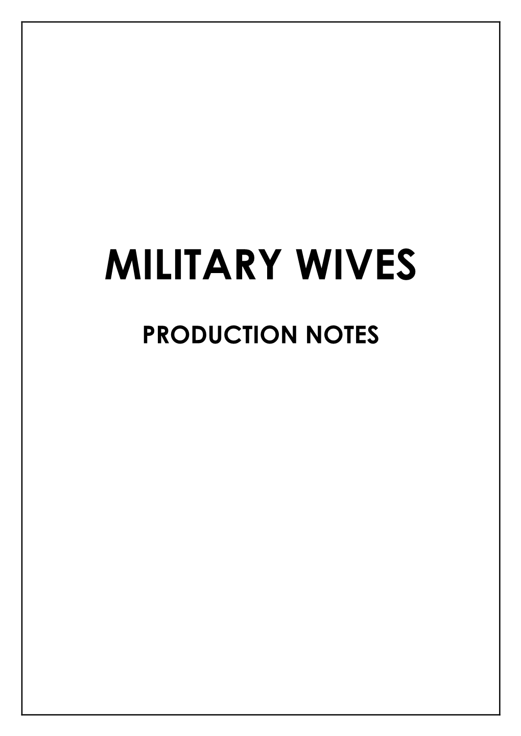 Military Wives