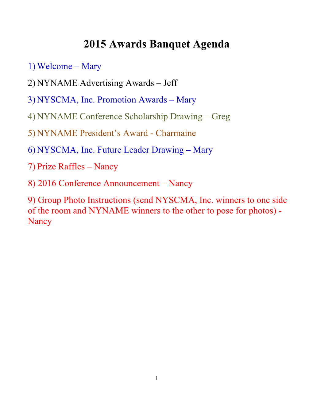 2015 Awards Banquet Script (.Pdf)