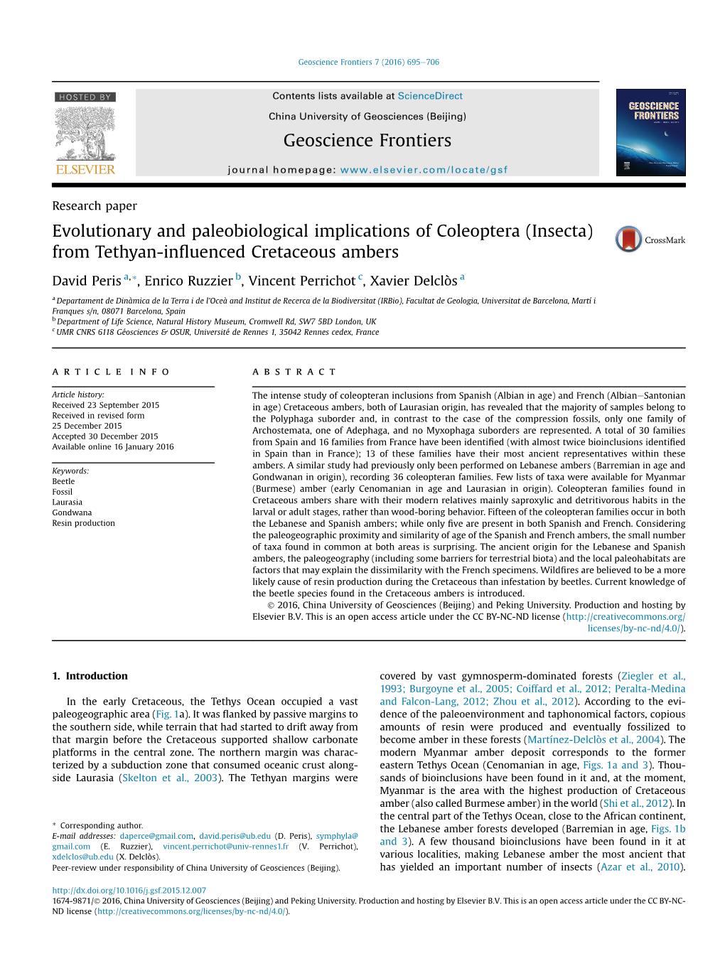 From Tethyan-Influenced Cretaceous Ambers