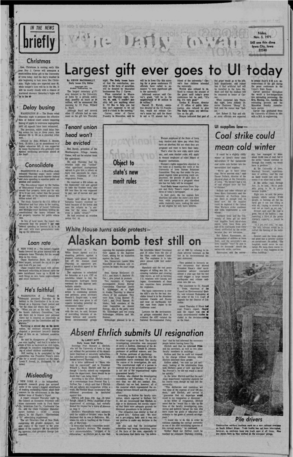 Daily Iowan (Iowa City, Iowa), 1971-11-05