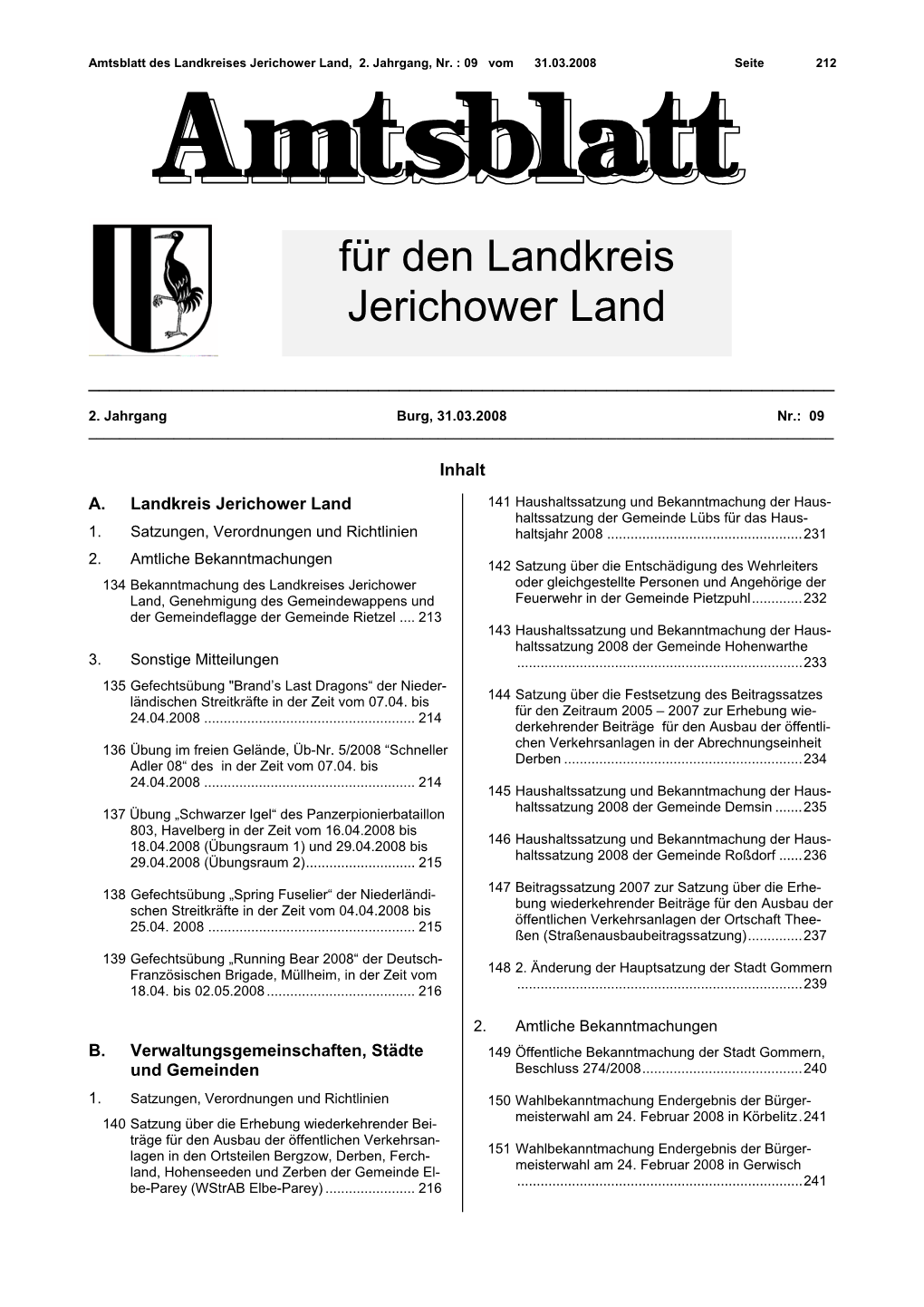 Für Den Landkreis Jerichower Land