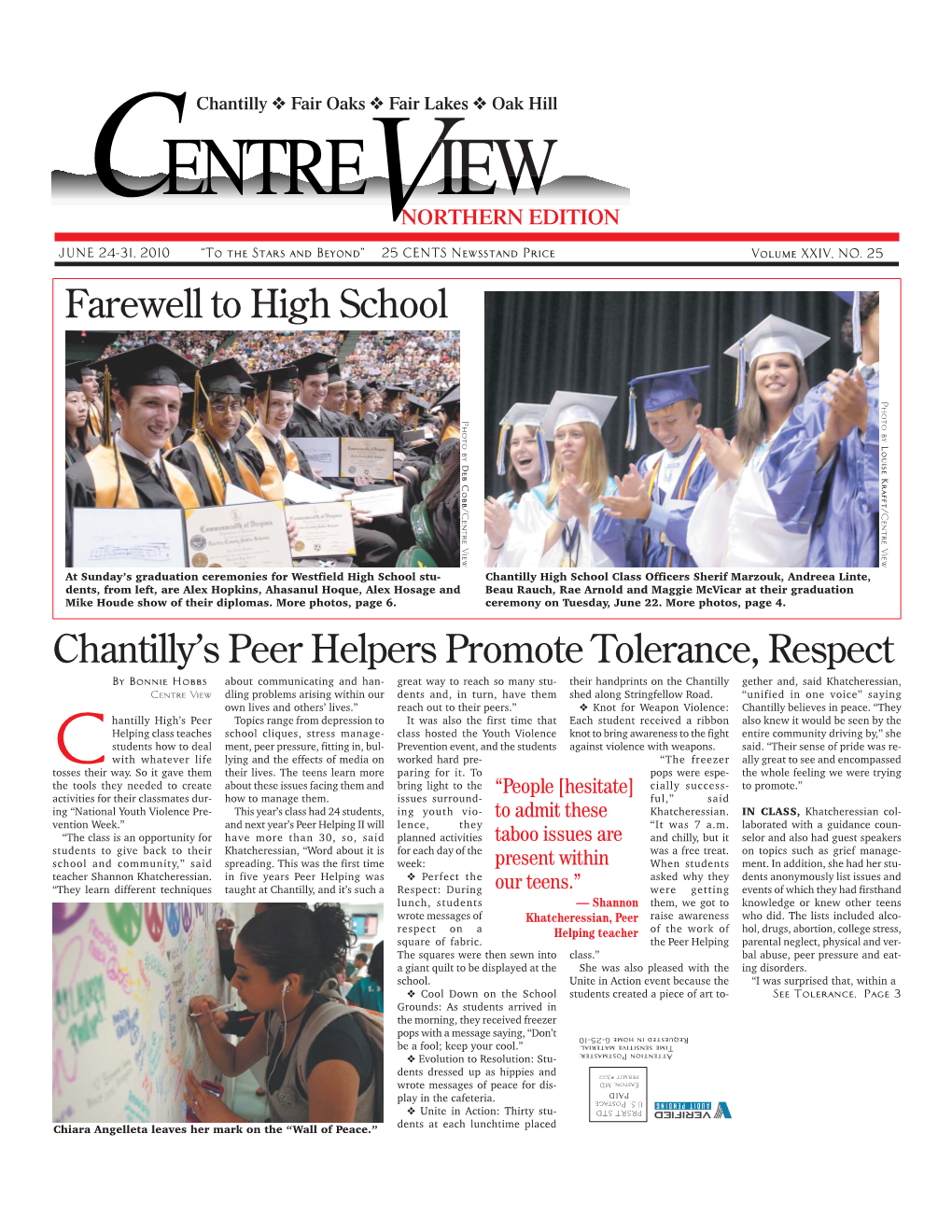 Farewell to High School Chantilly's Peer Helpers Promote Tolerance