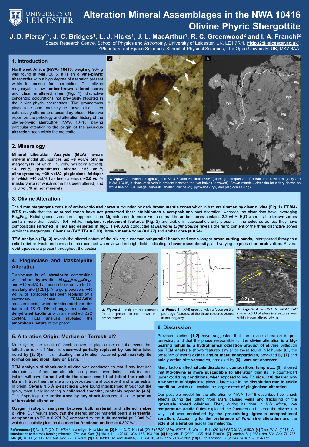 Olivine Alteration in Shergottite Northwest Africa 10416