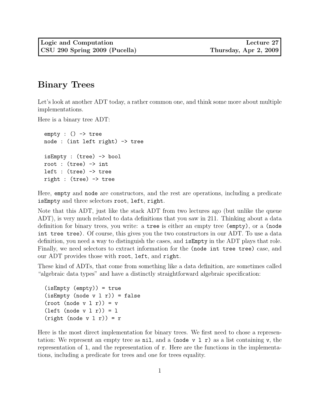 Binary Trees