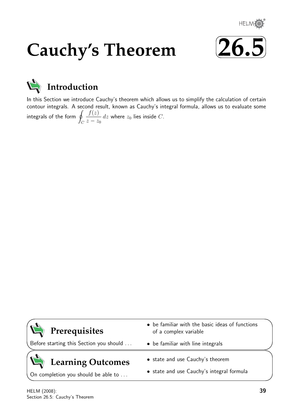 Cauchy's Theorem