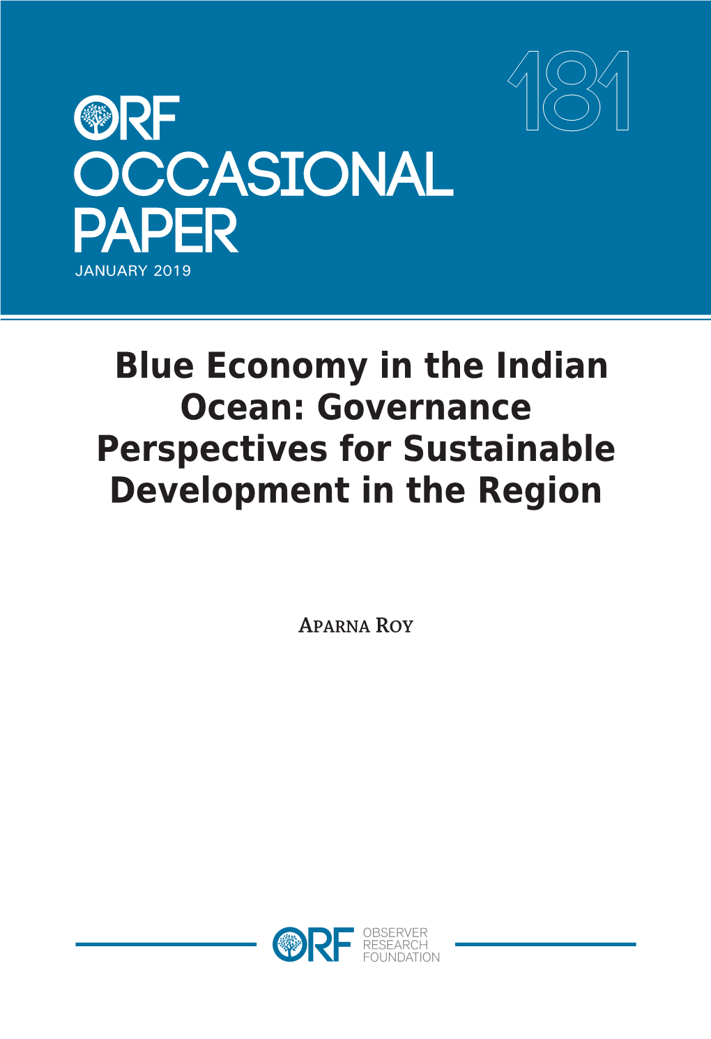 Blue Economy in the Indian Ocean: Governance Perspectives for Sustainable Development in the Region