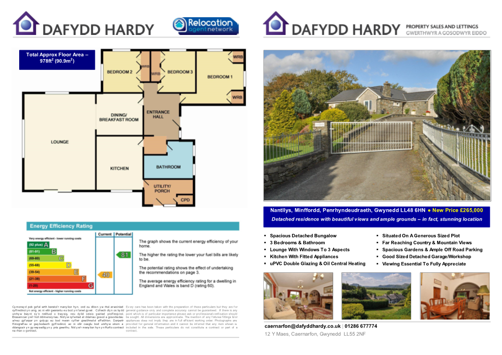 Nantllys, Minffordd, Penrhyndeudraeth, Gwynedd LL48 6HN New Price