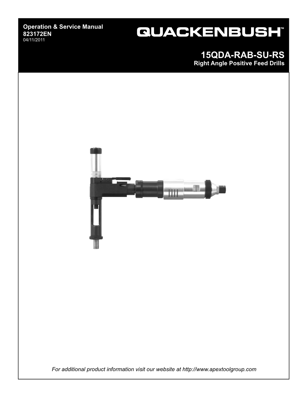 15QDA-RAB-SU-RS Right Angle Positive Feed Drills