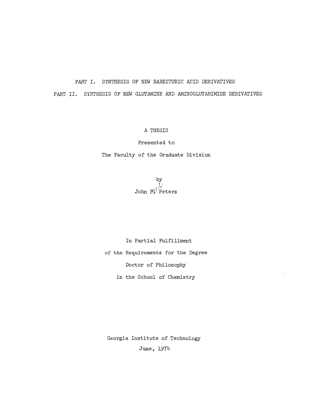 Part I. Synthesis of New Barbituric Acid Derivatives