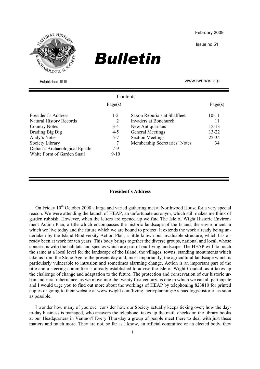 BULLETIN Feb 09