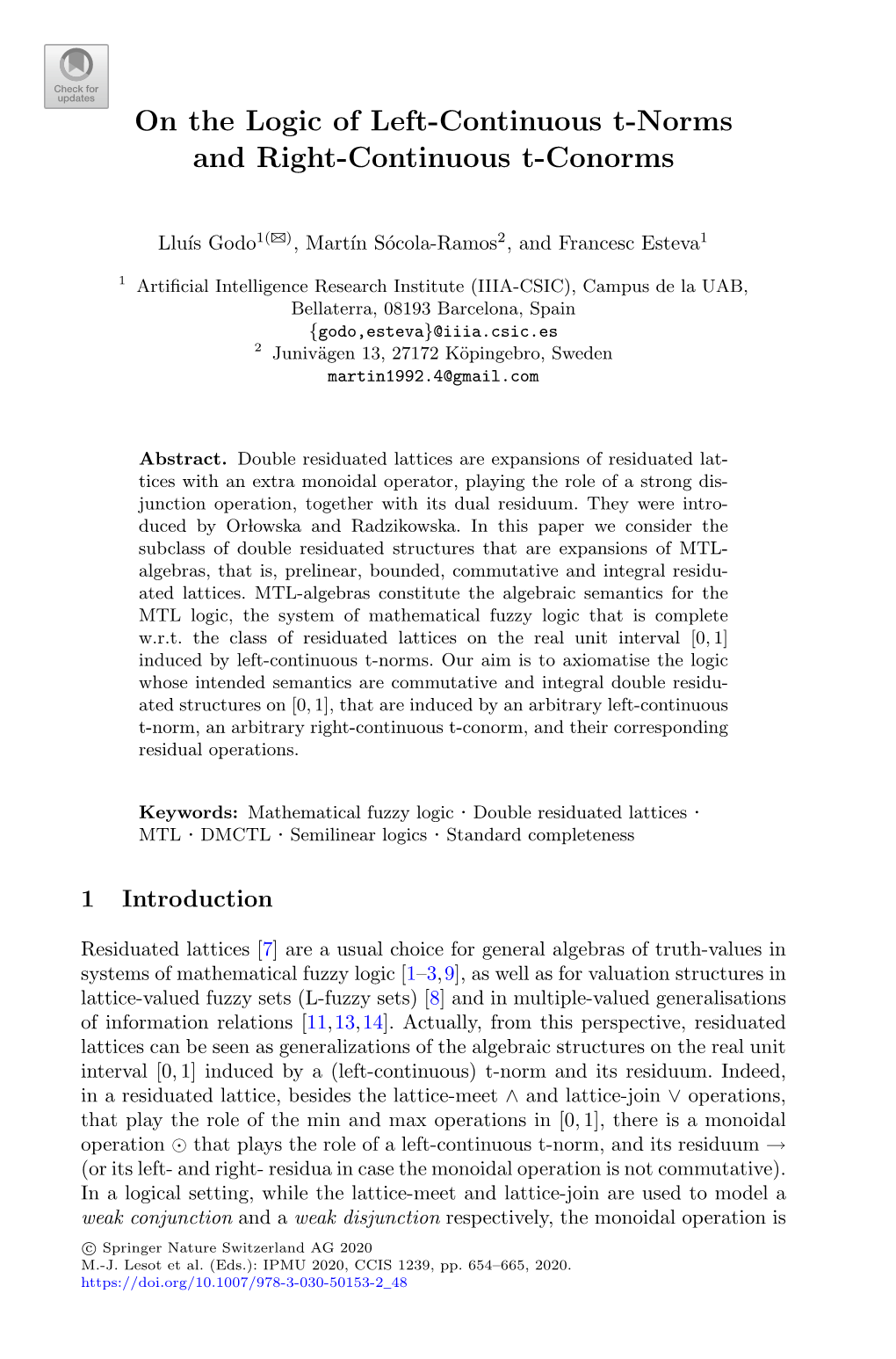 On the Logic of Left-Continuous T-Norms and Right-Continuous T-Conorms