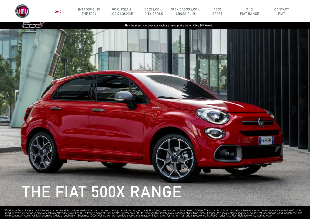 The Fiat 500X Range