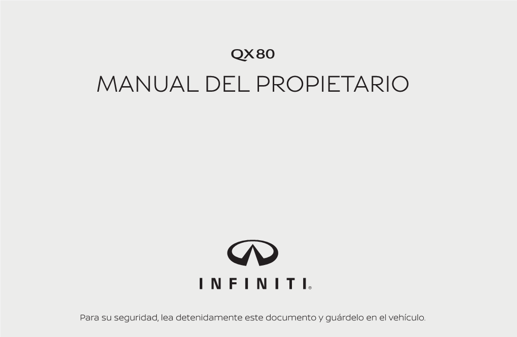 2018 Infiniti QX80 Owner's Manual