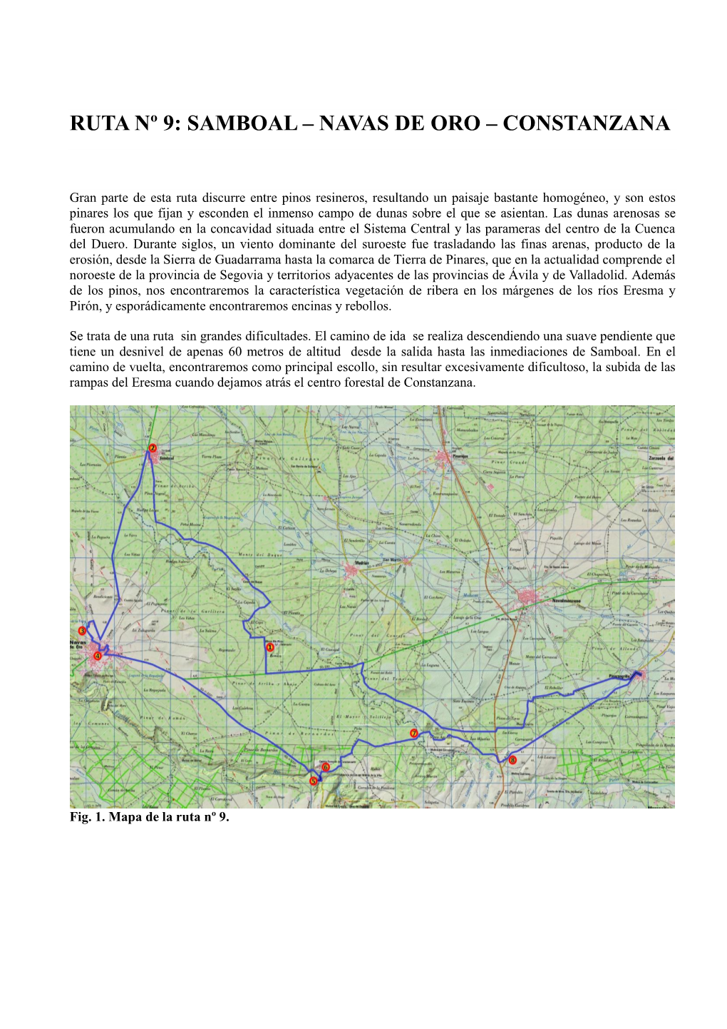 Ruta Nº 9: Samboal – Navas De Oro – Constanzana