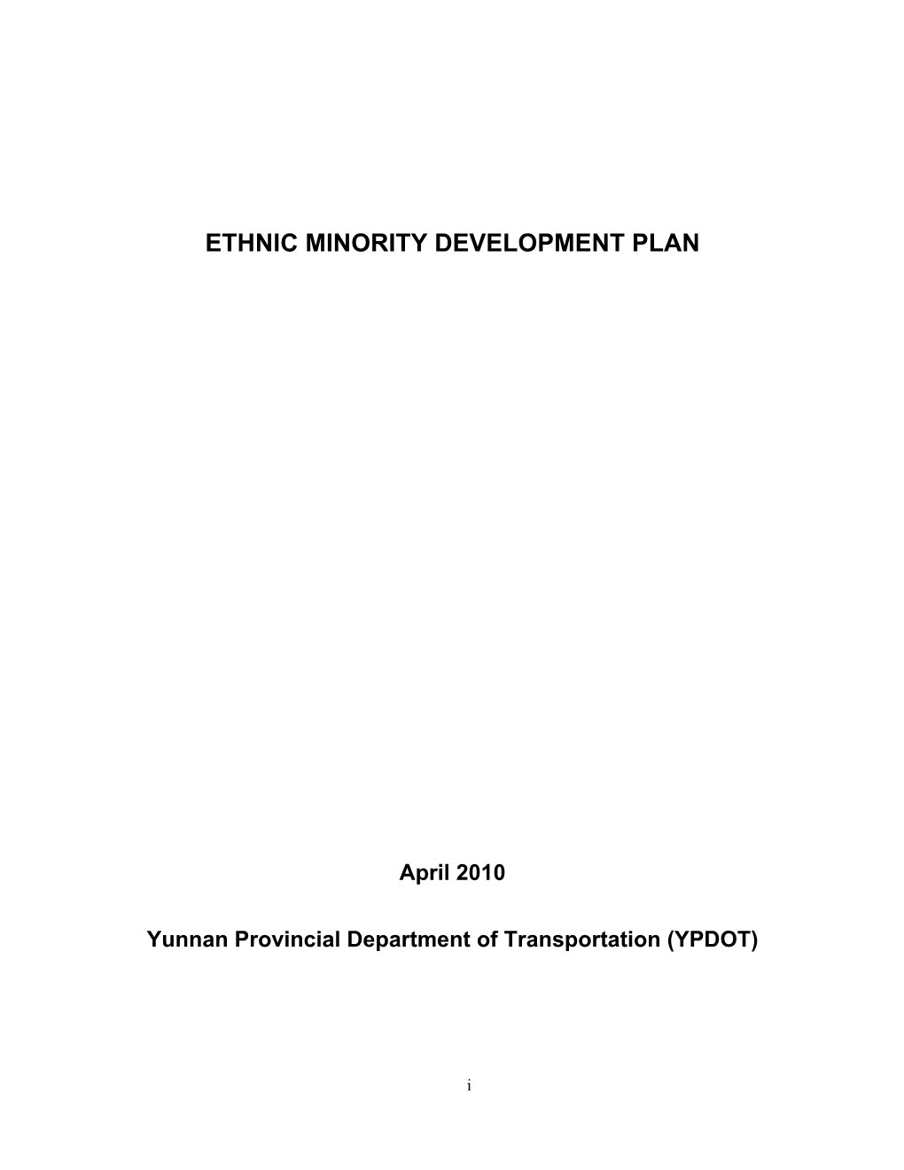 Ethnic Minority Development Plan