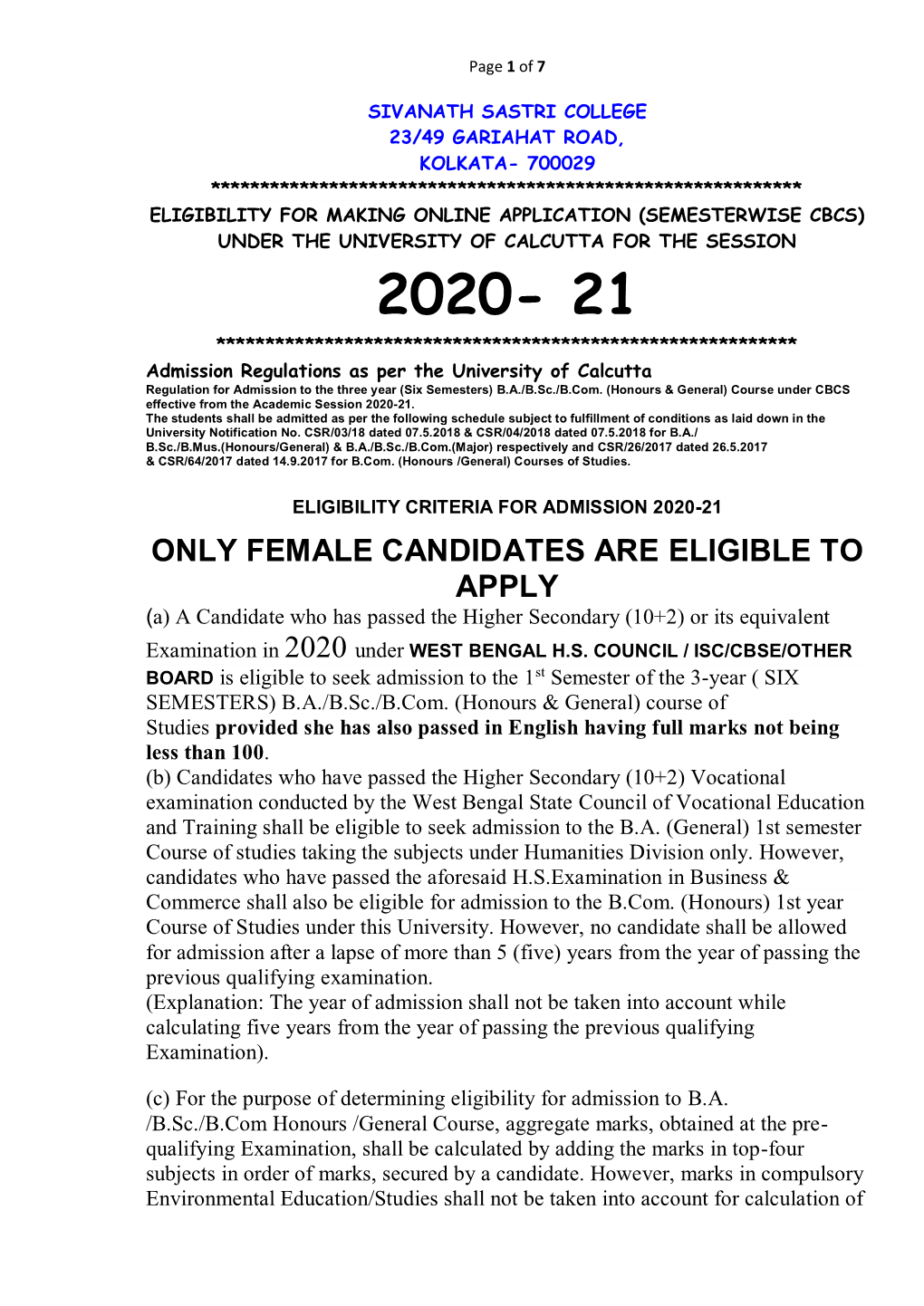 ADMISSION NORMS of 2020-21.Pdf