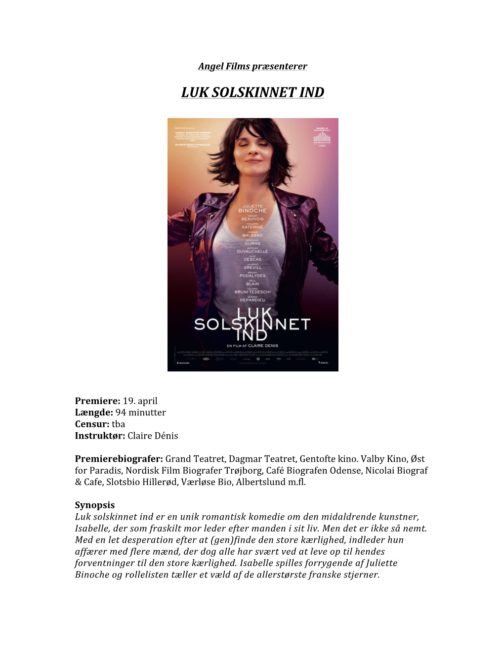 Luk Solskinnet Ind