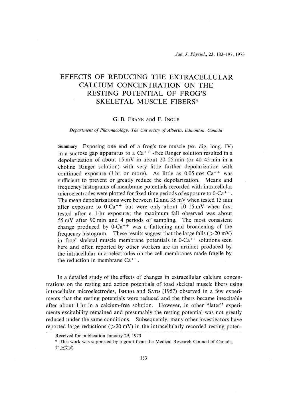 In a Sucrose Gap Apparatus to a Ca+ + -Free Ringer Solution