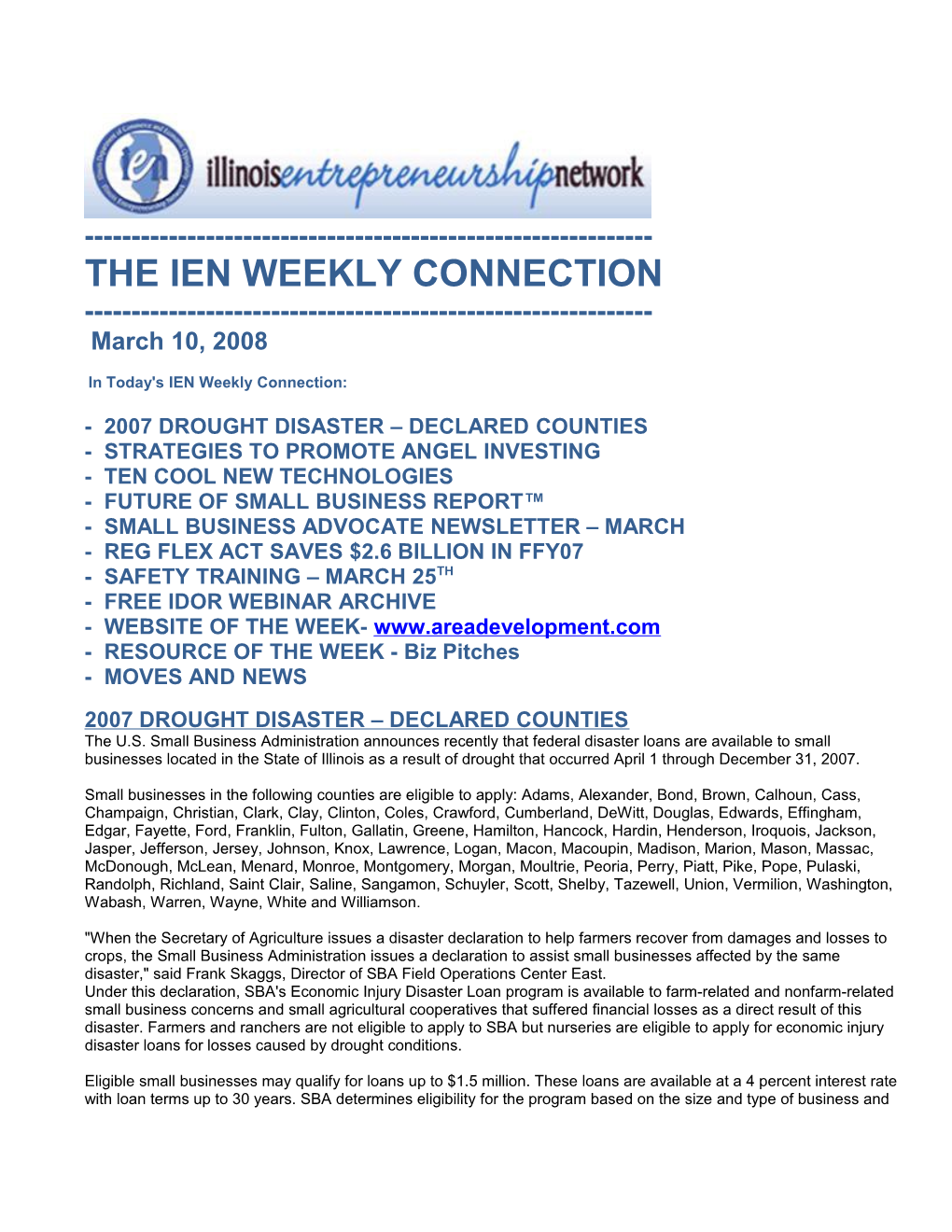 In Today'sien Weekly Connection